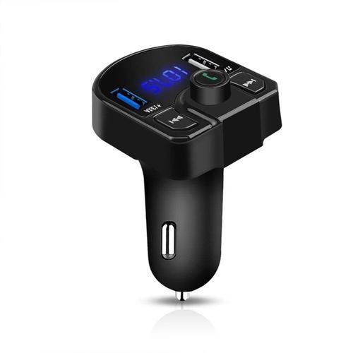 Kit transmetteur Fm Bluetooth pour voiture,modulateur Aux Usb,mains libres,Audio,lecteur Mp3,Charge rapide 3.1a,adaptateur de chargeur de voiture double Usb - Type Black