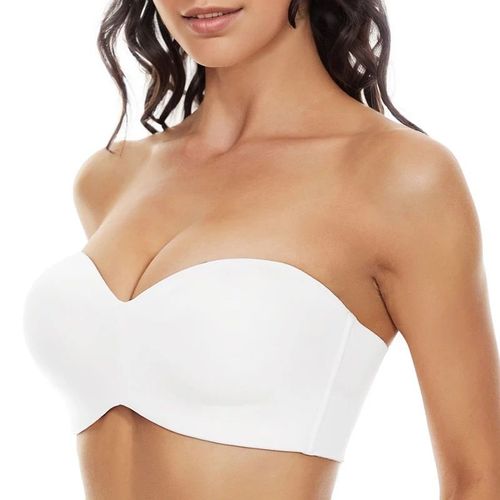 FallSweet-Soutien-gorge sans bretelles pour femme,soutien-gorge non doublé antidérapant,lingerie de levage invisible,soutien grande taille - Type white-110E