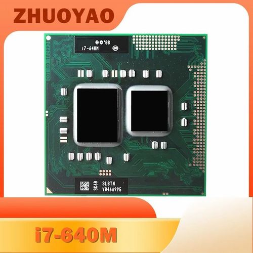 Core i7-640M Processeur Ordinateur Portable CPU SLBTN i7 640M Socket G1/rPIncome 988A Tourists-Core facades-Thread 35W 2.8 mesurz 4MB Cache
