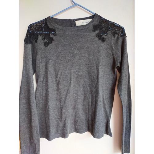 Pull noir best sale dentelle zara