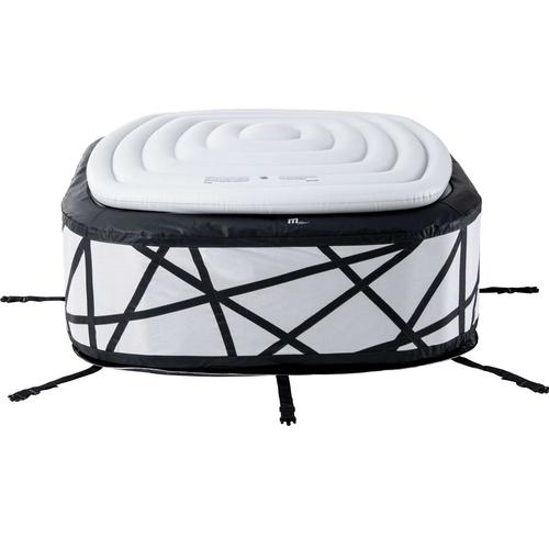 Spa gonflable noir et blanc - 930 L - 6 personnes