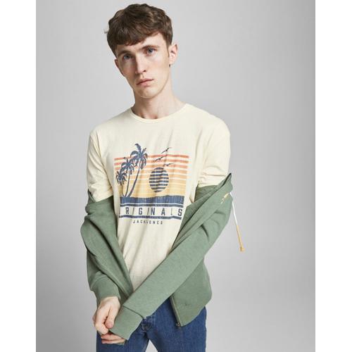 Jack & Jones T-Shirt Jorlaguna Beige