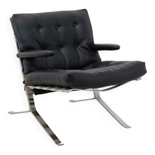 Chauffeuse Belge Midcentury Noir