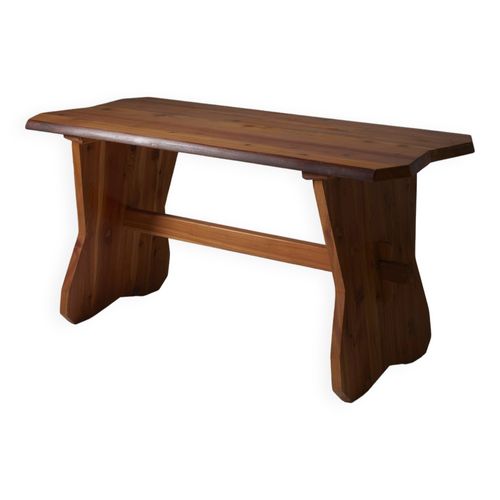 Table  Manger En Pin Massif Brutaliste Bois