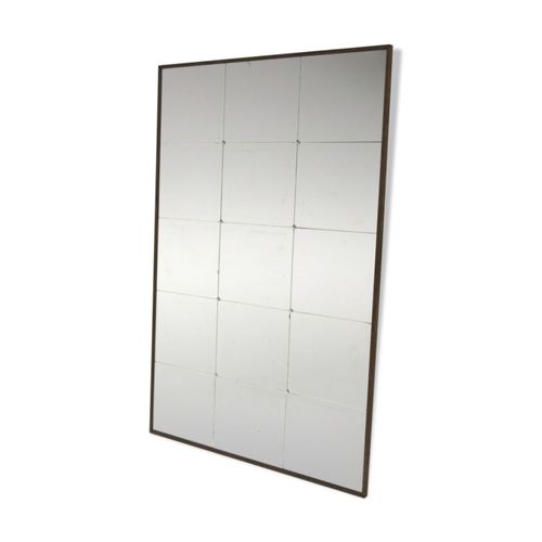 Miroir scandinave en htre et en mtal 183x124cm Sude 1960 bois