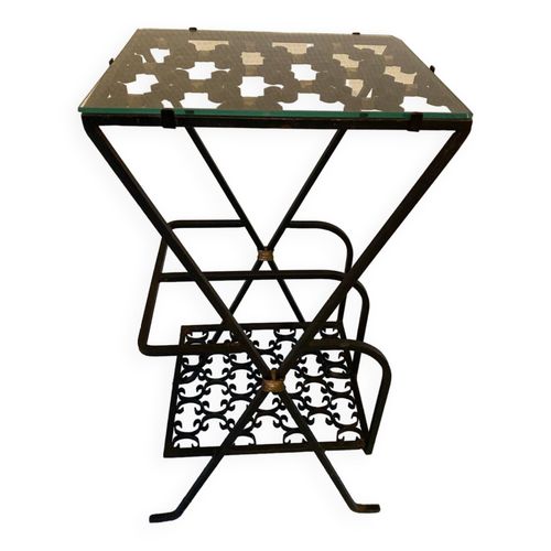 Table Dappoint En Fer Forg  Noir