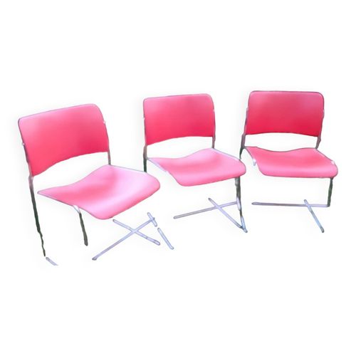 3 Chaises David Rowland Orange