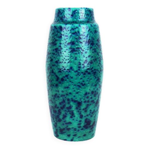 Grand vase en cramique fat lava par la manufacture Scheurich bleu
