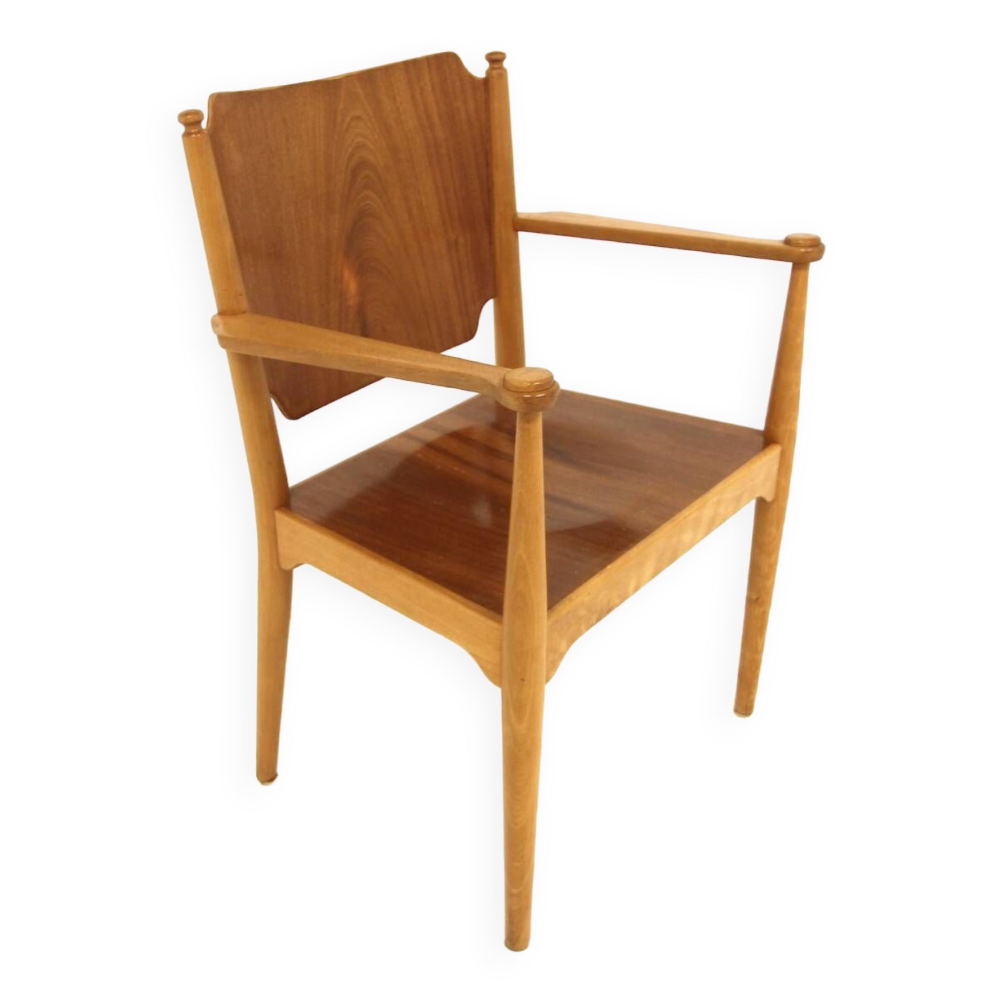 Fauteuil Scandinave En Teck En Htre Sude 1960 Bois