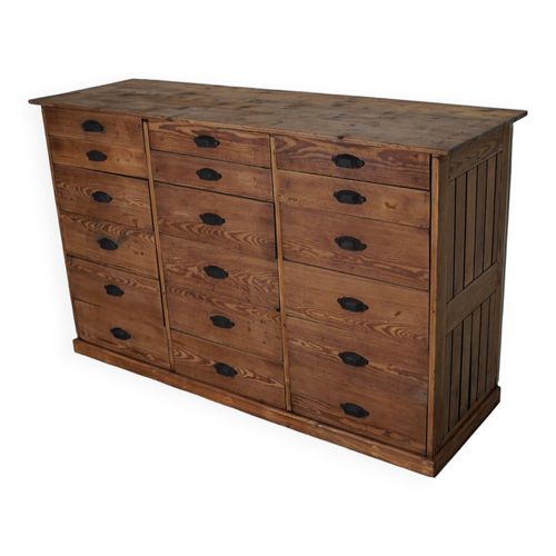 Armoire Daposapothicaire Antique Rustique En Pin Allemagne 1900s Marron