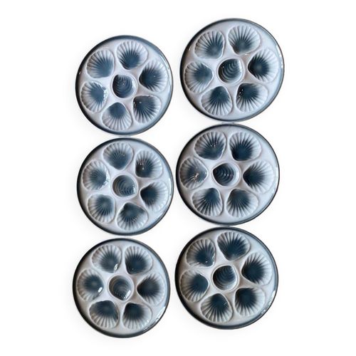 Assiettes Coquillage Gris