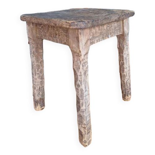 Vieux Tabouret Campagnard Bois