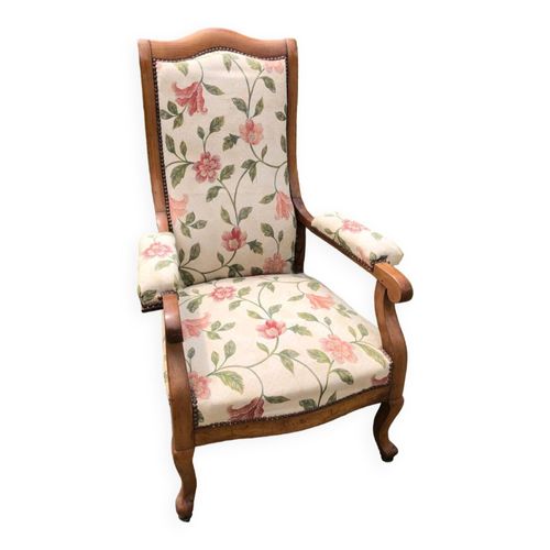 Fauteuil Voltaire En Merisier Beige