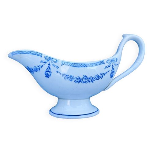 Ancienne Saucire En Faience Bleu