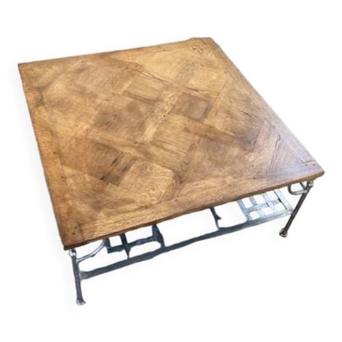 Table Basse En Chnepanneau De Versailles  Et Fer Forg Bois