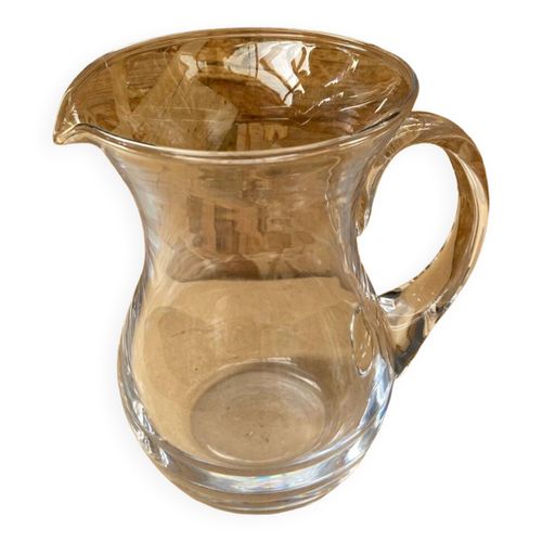 Ancien Pichet Verre Souffl Transparent Cuisine Service Vintage Transparent