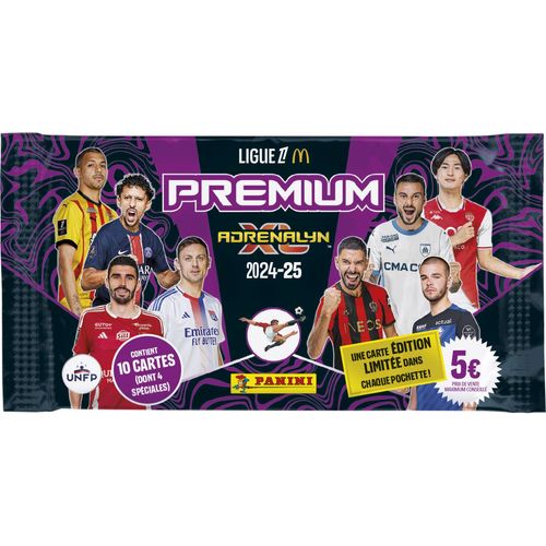 Stickers Tcg Adrenalyn Ligue 1 Mcdonalds 2024-2025 Pochette Premium Or (1 Pochette Premium + 4 Cartes El + 1 Carte On Line)