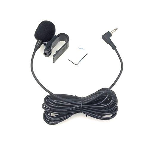 ZJ025MR Stick-on Clip-on Lavalier Mono Microphone pour Voiture GPS /  Bluetooth Activé Audio DVD Micro Externe, Longueur de Câble: 3m, Coude à 90  Degrés Jack 3.5mm 