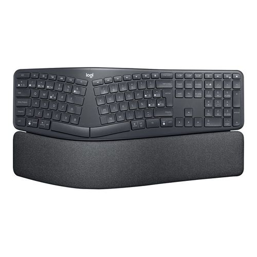 Logitech ERGO K860 - Clavier - sans fil - 2.4 GHz, Bluetooth 5.0 - QWERTY - Espagnol - graphite