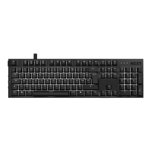 NZXT Function - Clavier - backlit - USB - AZERTY - Français - commutateur : Gateron Red (Hot-swappable) - noir mat