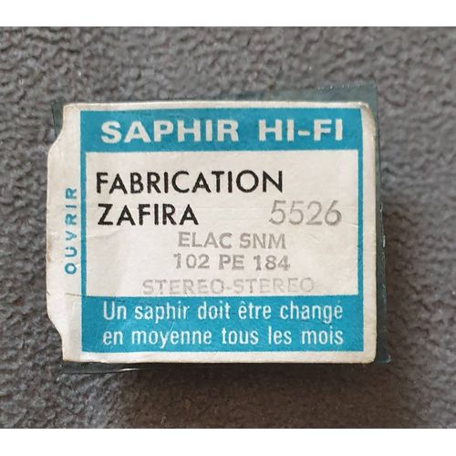 Saphir ZAFIRA 5526 pour ELAC SNM 102 PE 184