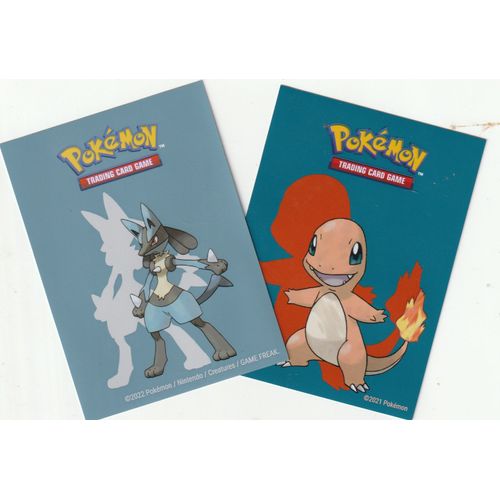 2 Protèges Cartes Pokémon - Sleeve - Lucario/Salamèche