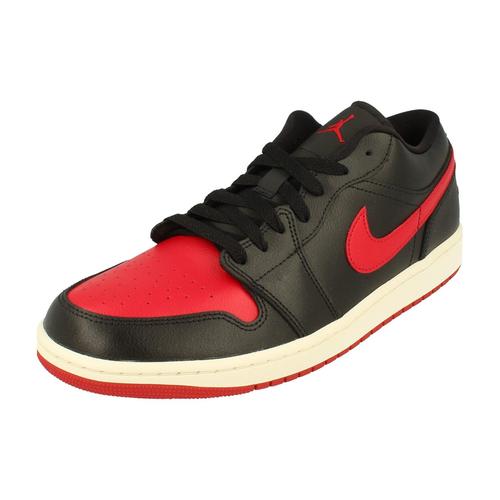 Nike Air Jordan 1 Low Femme Baskets Mode Noir Rouge 41