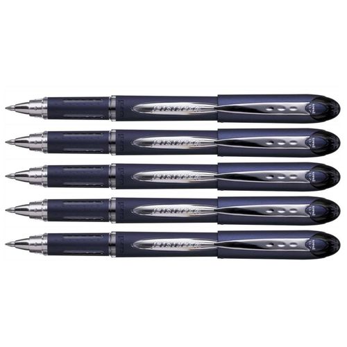 Uni-Ball Lot De 5 Rollers Encre Jetstream Sx217 Avec Grip Pointe Fine 0,7mm Noir
