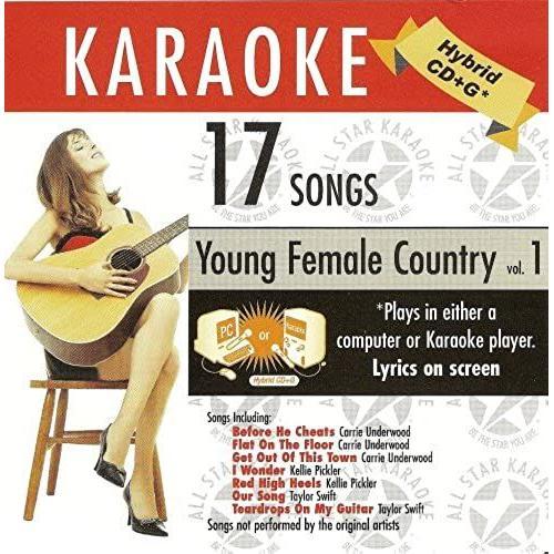 Ask-1552 Country Karaoke: Young Female Country, Vol. 1; Carrie Underwood, Kellie Pickler & Taylor Swift