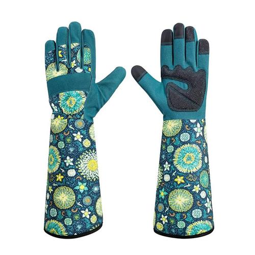 GANTS DE JARDINAGE LONGS ET RESPIRANTS À IMPRIMÉ FLORAL