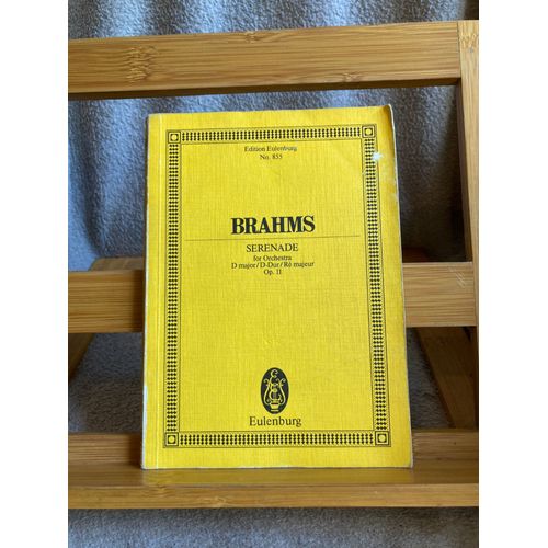 Brahms Sérénade En Ré Majeur Op. 11 Partition Orchestre Conducteur Eulenburg 855