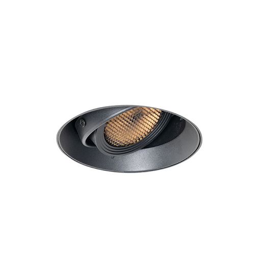 Qazqa Moderne Moderne Inbouwspot Zwart Gu10 Ar70 Rond Trimless - Oneon Honey Aluminium Noir Rond / Luminaire / Lumiere / Éclairage / Intérieur / Salon / Cuisine Gu10 Max. 1 X 50 Watt