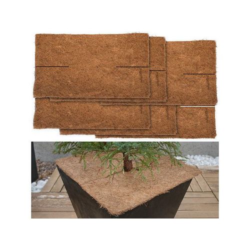 6 Nattes De Coco Carrées Antigels Pour Plantes - 38 X 38 Cm