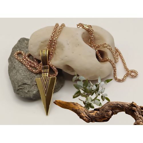Collier Pour Homme Avec Pendentif En Forme De Triangle Couleur Or