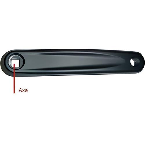 Manivelle Gauche Alu Axe Deporte Carre 170mm Noire