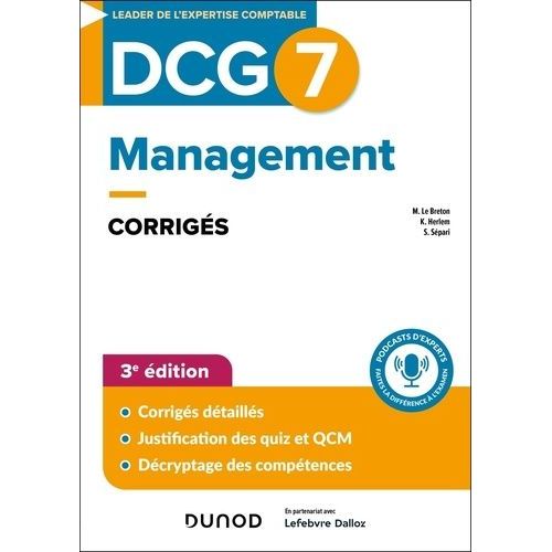 Management Dcg 7 - Corrigés