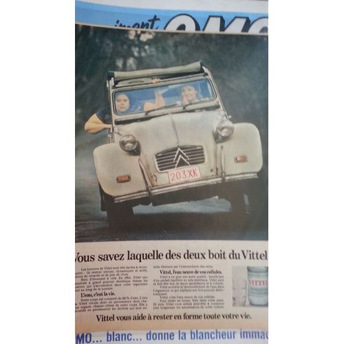 Publicité Papier: Vittel, Parue Dans La Presse En 1973