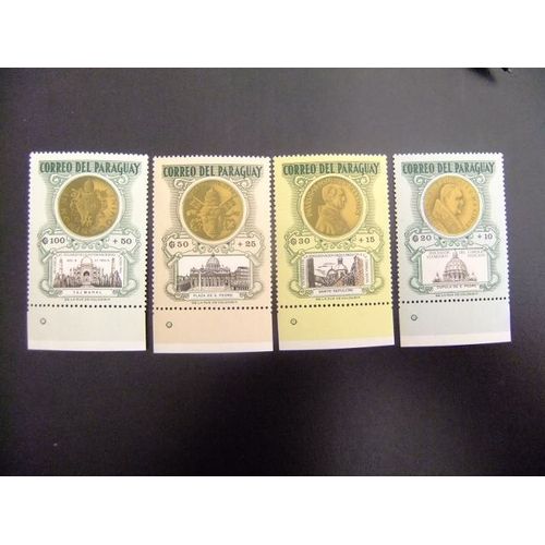 109 Paraguay 1965 / Hommage À Jean Xxiii Et Paul Vi / Yvert 799 / 802 Mnh