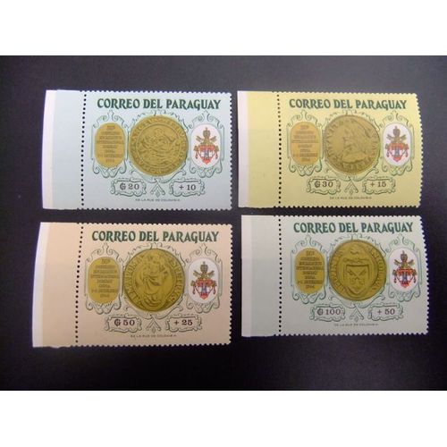 109 Paraguay 1965 / 38 Congrès Eucharistique À Bombay / Yvert 795 / 798 Mnh