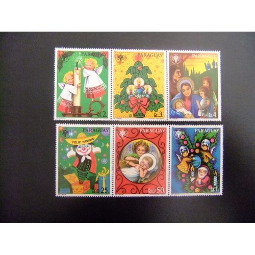 109 Paraguay 1981 / Noël (Campagne Mondiale Hommage À L'enfant) / Yvert 1897 / 1903 Mnh