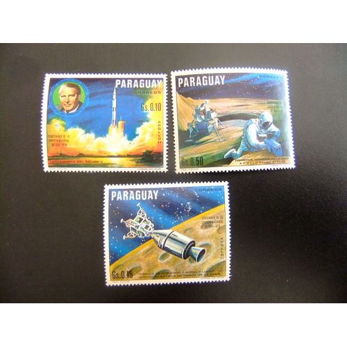 109 Paraguay 1969 / Apollo Space Xi Men Sur Le Module Lunaire Lune / Mnh