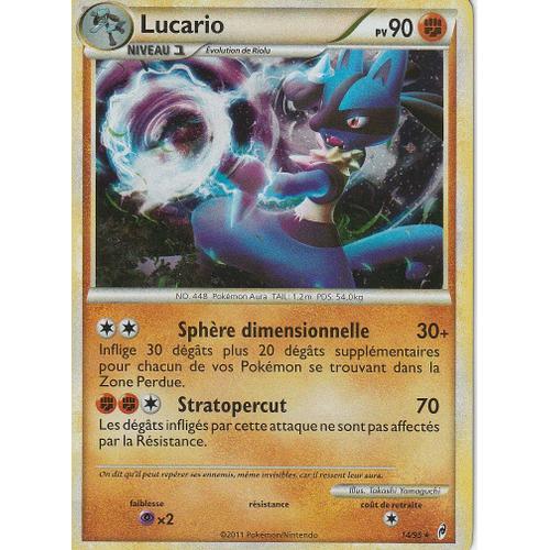 Carte Pokemon - Lucario - 14/95 - Holo-Rare - L'appel Des Légendes -