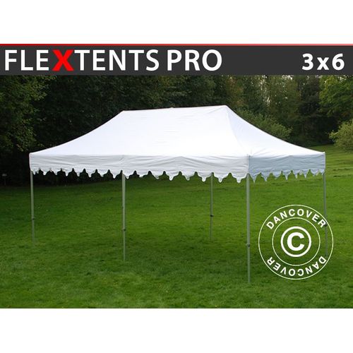 Tente Pliante Chapiteau Pliable Tonnelle Pliante Barnum Pliant Flextents Pro Morocco 3x6m Blanc