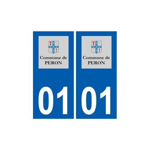 01 Péron Logo Ville Autocollant Plaque Sticker - Droits