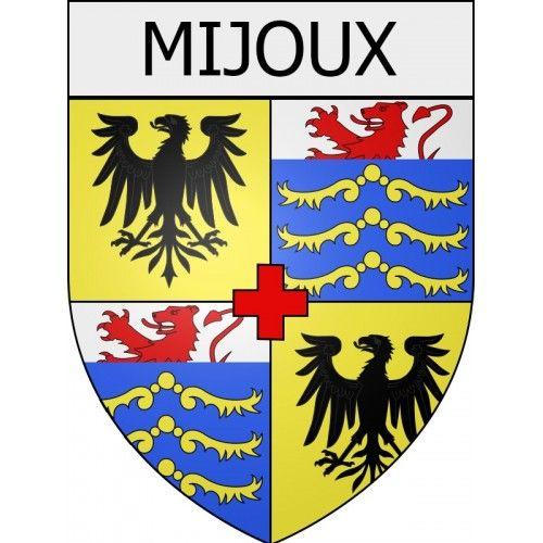 Mijoux 01 Ville Stickers Blason Autocollant Adhésif - 12 Cm