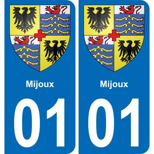 01 Mijoux Blason Autocollant Plaque Stickers Ville - Arrondis