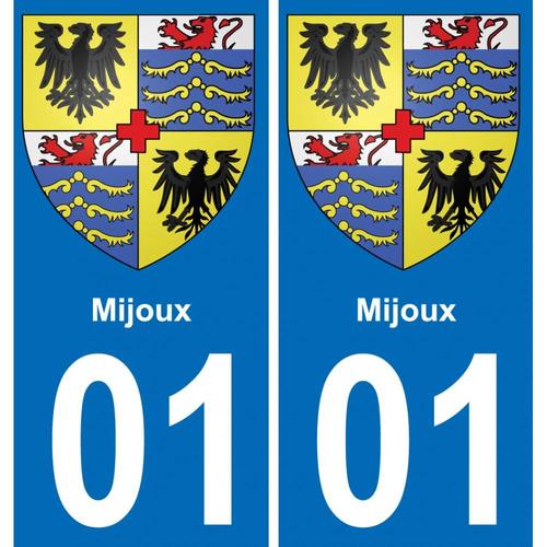 01 Mijoux Autocollant Sticker Plaque Immatriculation Auto Ville - Droits