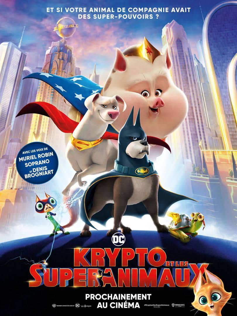 Coloriage Krypto Et Les Super animaux Affiche officiel cinéma du film KRYPTO ET LES SUPER ANIMAUX gf | Rakuten