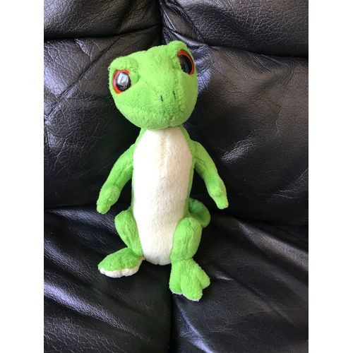 Doudou Peluche Lézard Dinosaure Vert Ty 17cm