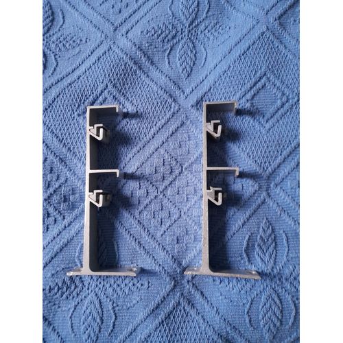 paire de support de tringle à rideau double en aluminium 16 cm